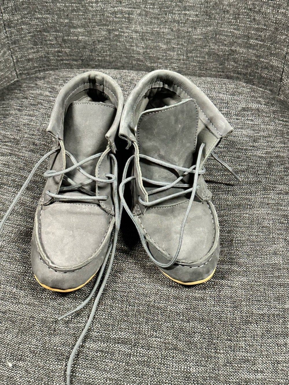 Women's Casual Lace-Up Moccasin Shoes - Gray
